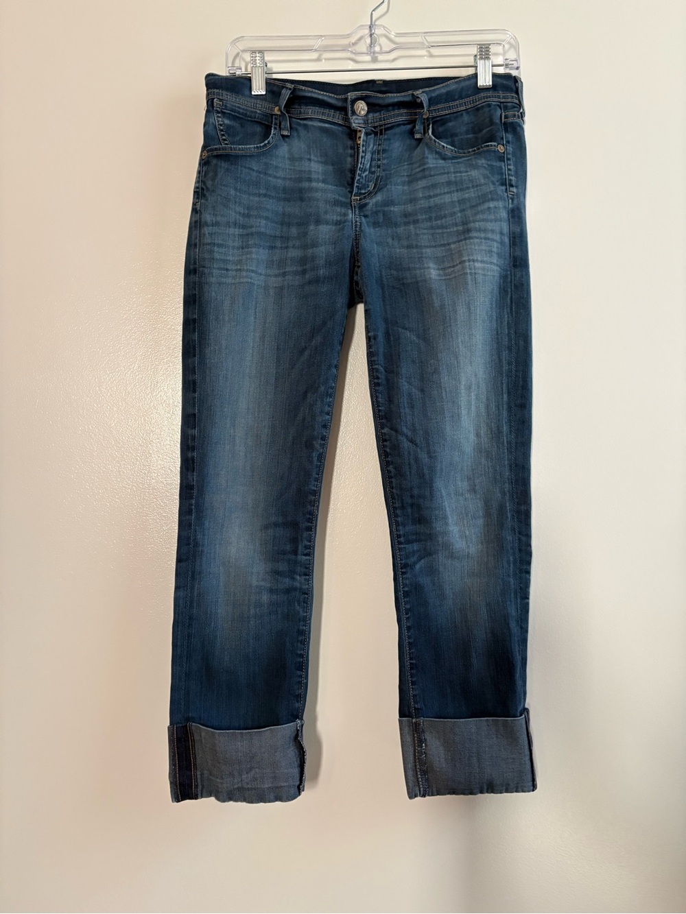 Citizens of Humanity Dani Cropped Straight Leg Jeans Medium Wash Size 28